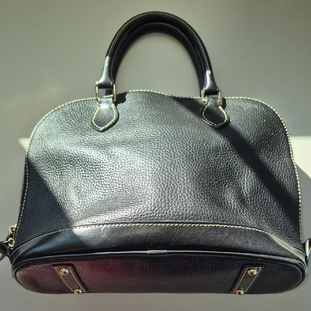 Dooney & Bourke Black Pebbled Leather Satchel